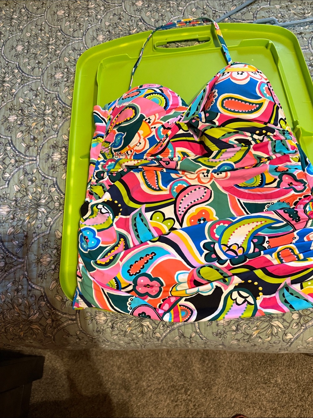 Women Colorful Paisley top Swimsuit - Multi